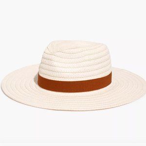 NWT Madewell Packable Braided Straw Hat Small Medium Antique Cream